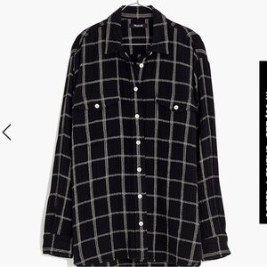 Madewell lightspun flap-pocket oversized Boyfriend Shirt